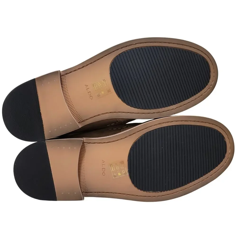 ALDO Men Buckley Slip On Penny Loafers Size US 14 Taupe Brown Suede